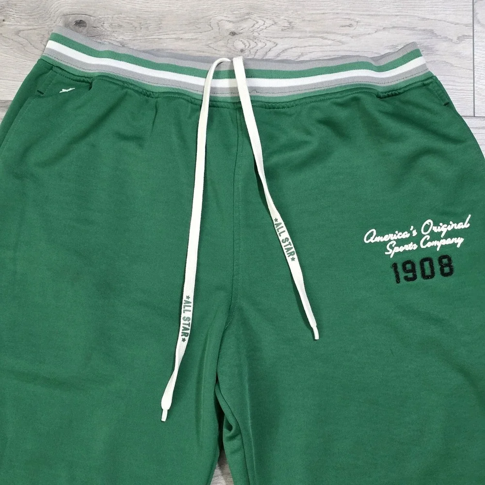 Converse All Star EST 1908‎ Logo Green Sweatpants Men's Size XXL RARE